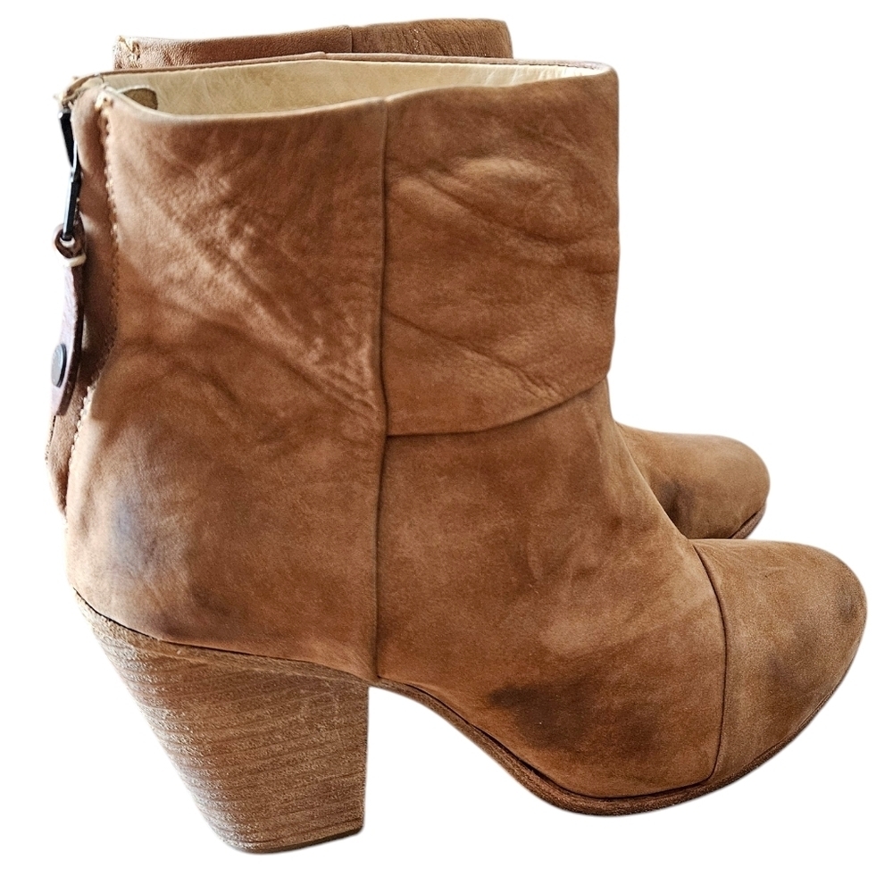 Rag & Bone Newbury Leather Ankle Contemporary Boots Camel Tan Size EU 39.5 - Picture 9 of 16